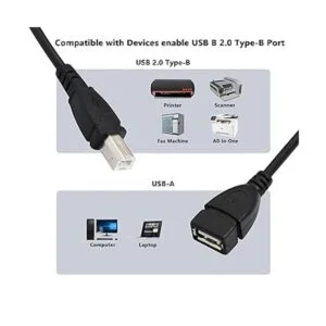 SinLoon Cable de impresora USB 2.0 20 pulgadas USB tipo A_6