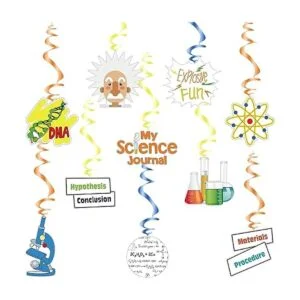 Kit de decoración de cumpleaños con temática científica y_2