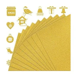 FEILIBAY 20 hojas de papel de cartulina con purpurina_1