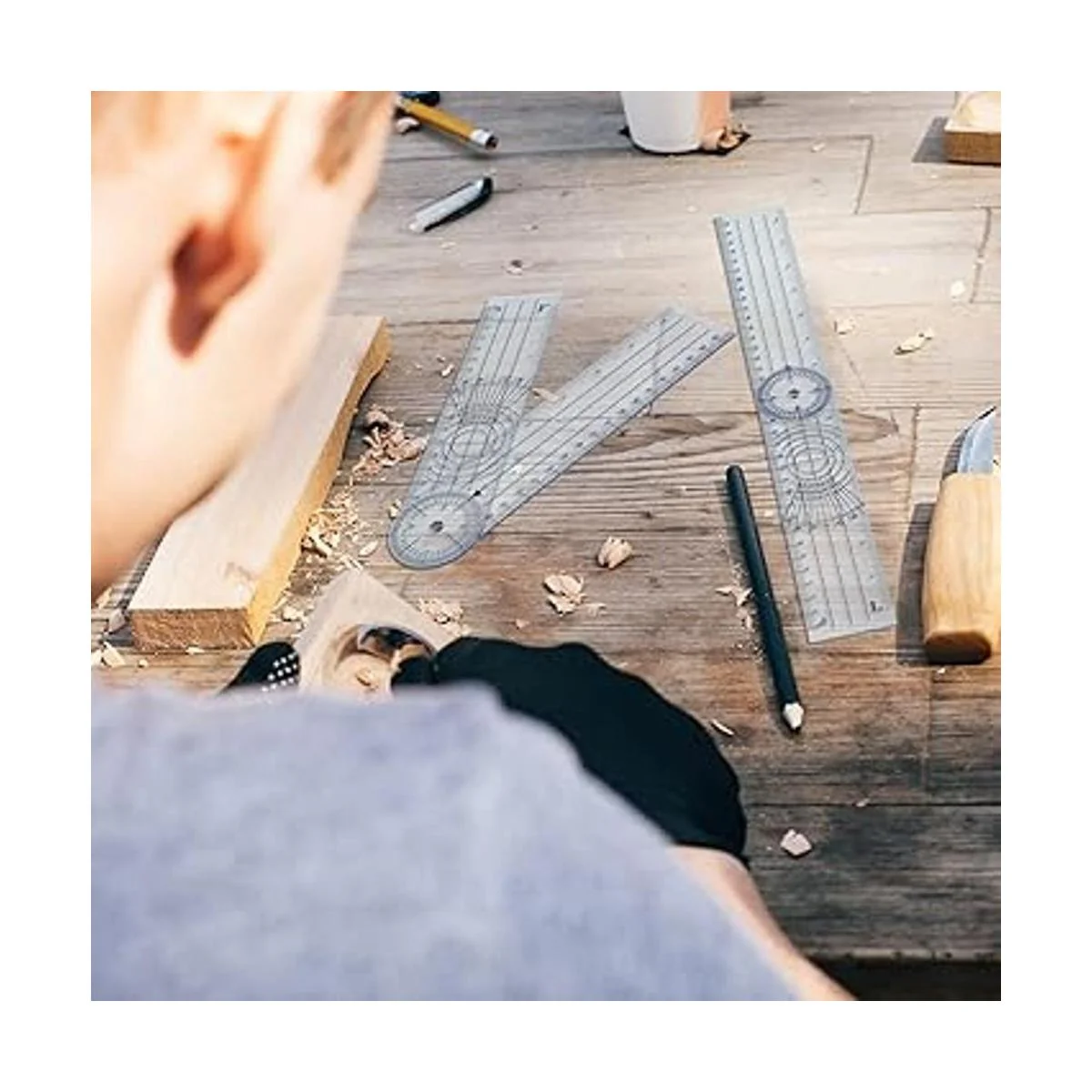 Goniómetro de plástico transportador de ángulo rápido con_5