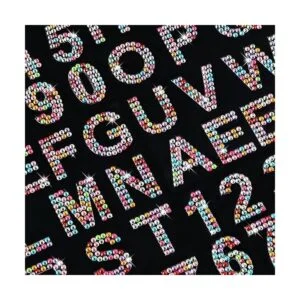 88 calcomanías de letras con purpurina con diamantes de_5
