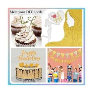 FEILIBAY 20 hojas de papel de cartulina con purpurina_6