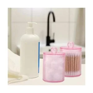 Tbestmax Paquete de 2 tarros de baño con soporte Qtip para_7