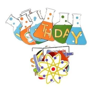 Kit de decoración de cumpleaños con temática científica y_5