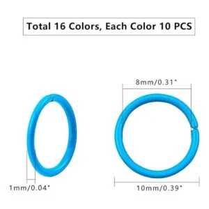 PH PandaHall Anillos de salto de colores 160 piezas de 16_2