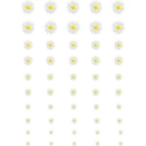 Sowaka 50 adornos de resina de margarita con parte_2