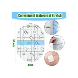 50 unidades transparente impermeable vendaje adhesivo_2