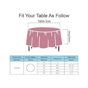 Juego de 2 manteles de plástico rosa desechables de 84_5