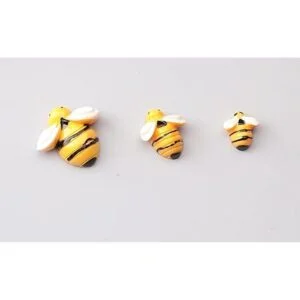 Sowaka 20 piezas de mini adornos de abeja de resina_2