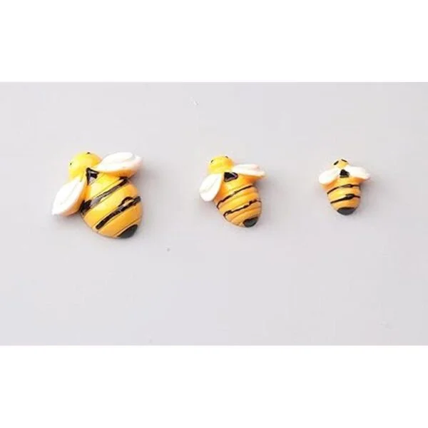 Sowaka 20 piezas de mini adornos de abeja de resina_2