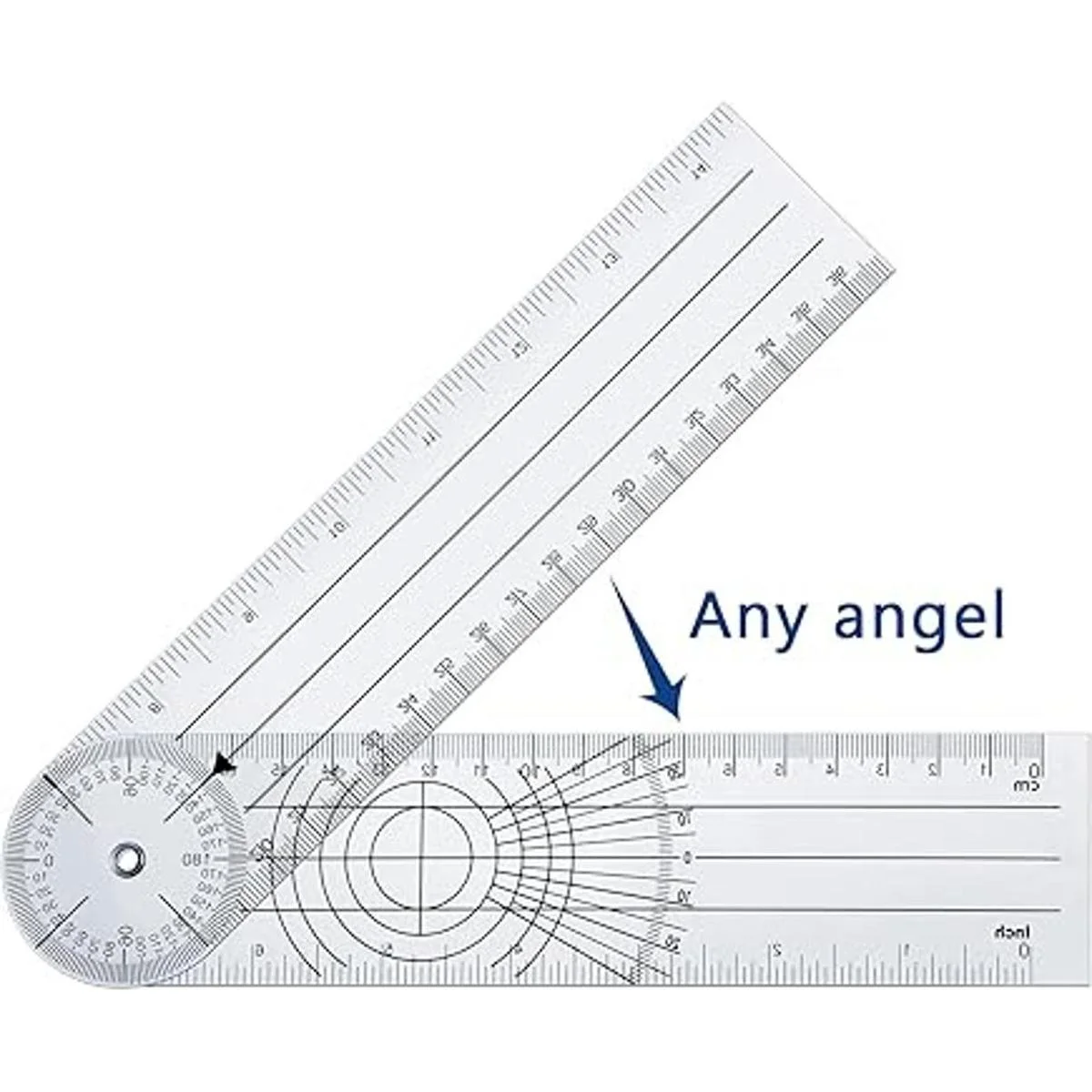 Goniómetro de plástico transportador de ángulo rápido con_3