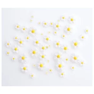 Sowaka 50 adornos de resina de margarita con parte_4