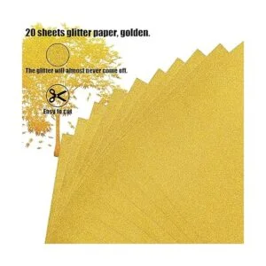 FEILIBAY 20 hojas de papel de cartulina con purpurina_3