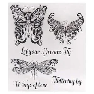 Arrietty Let Dream Fly Butterfly Libélula Sellos_1