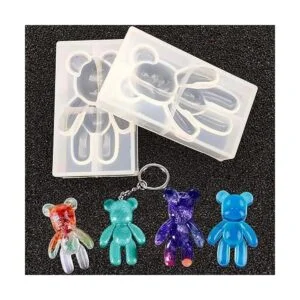 Moldes de resina 4 piezas de molde de oso de peluche 3D_2