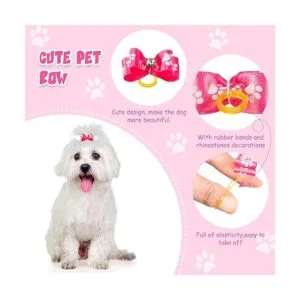 MTLEE 12 piezas pequeñas de pelo de perro arco bandas de_3