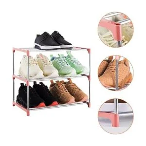 Xerhnan Zapatero pequeño apilable de 3 niveles_4