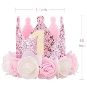 Kbrand Sombrero de primer cumpleaños para bebé niña_2