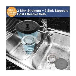 VTOP Tapón de colador de fregadero paquete de 4 unidades_7