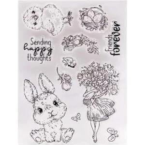 Arrietty Happy Easter Huevo Conejito Flores de Pollo_1