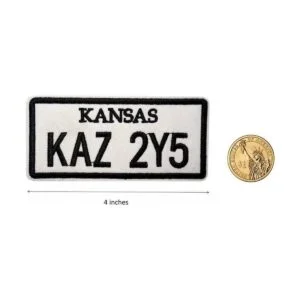 Kaz 2Y5 CNK 80Q3 Parche bordado para placa de coche_2
