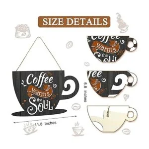 Cartel de café de madera de Jetec Coffee Bar Sign_2