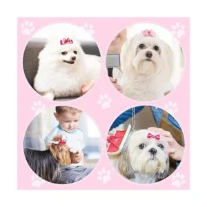 MTLEE 12 piezas pequeñas de pelo de perro arco bandas de_5