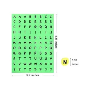 WINORDA 12 hojas de calcomanías decorativas de letras_2