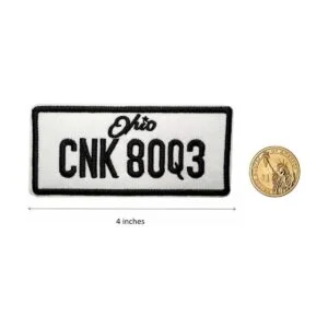 Kaz 2Y5 CNK 80Q3 Parche bordado para placa de coche_3