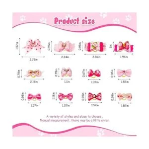 MTLEE 12 piezas pequeñas de pelo de perro arco bandas de_2