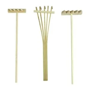 AUEAR Juego de 3 mini rastrillos de arena Zen de bambú_1