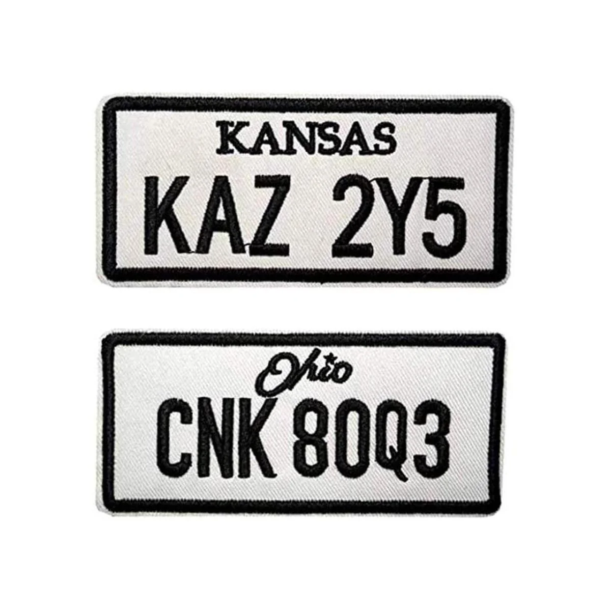 Kaz 2Y5 CNK 80Q3 Parche bordado para placa de coche_1