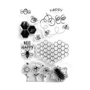 Arrietty Bee Happy Flowers Sellos transparentes con forma_3