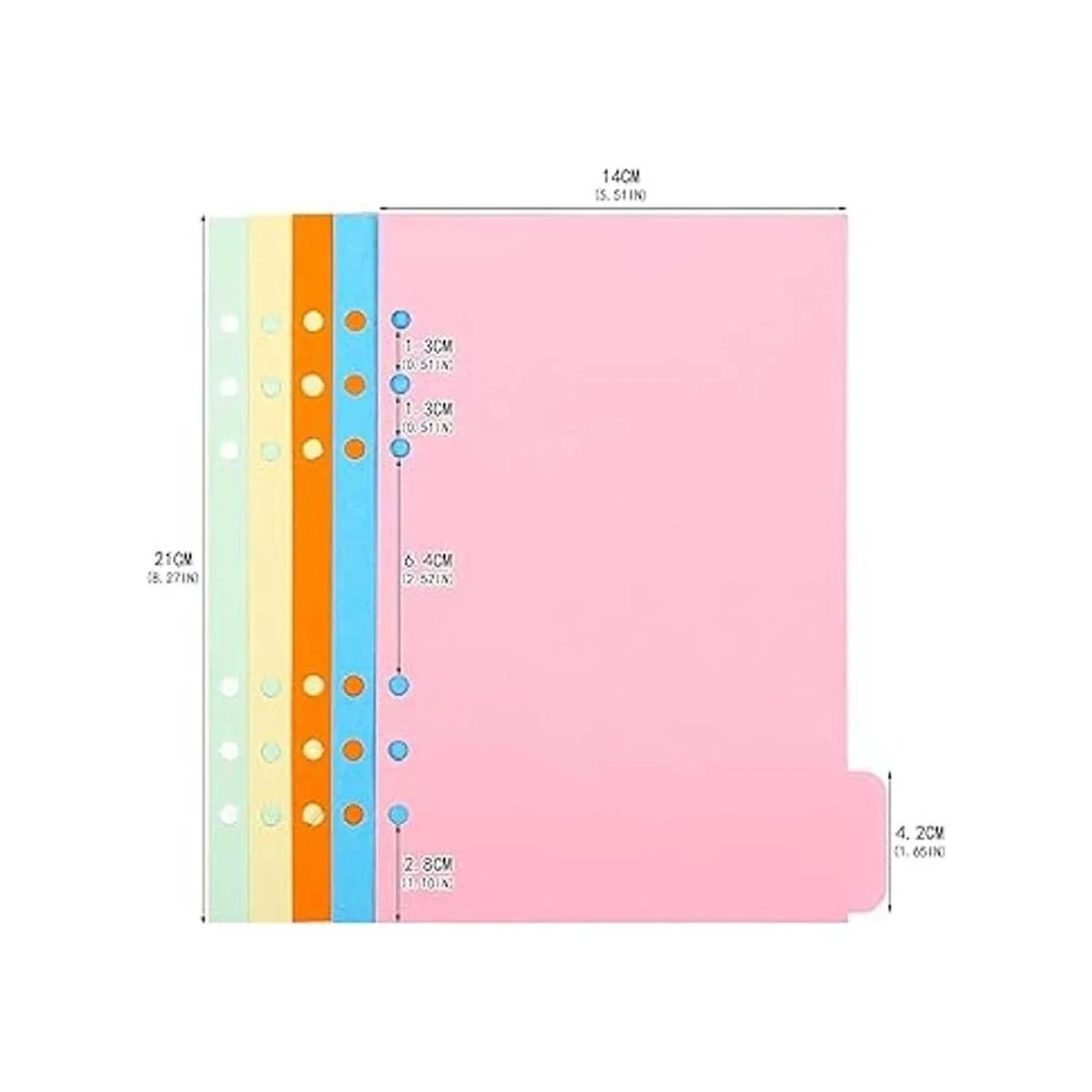 Taicanon Paquete de 4 divisores A5 divisores de índice de_2
