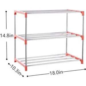 Xerhnan Zapatero pequeño apilable de 3 niveles_5