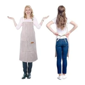 Paquete de 2 delantales delantales de cocina de algodón_7