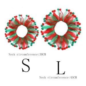 YANQINQIN Collar de Navidad para mascotas con cuello rojo_3