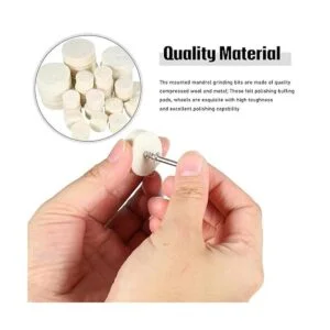 Lasnten 64 piezas de lana de fieltro pulido con ruedas de_4