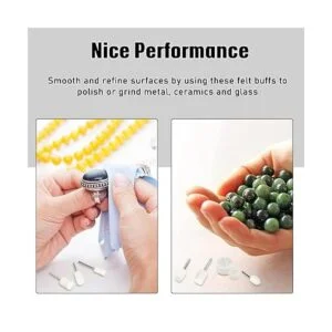 Lasnten 64 piezas de lana de fieltro pulido con ruedas de_6