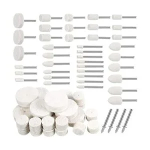 Lasnten 64 piezas de lana de fieltro pulido con ruedas de_1