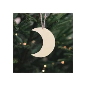 Adornos colgantes de madera en forma de luna con agujero_7