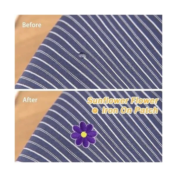 LEEFONE 44 parches para coser con flores de girasol_5