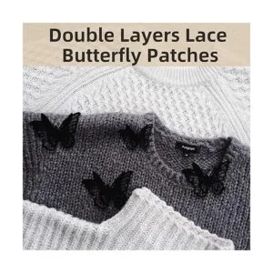 20 parches de mariposa de 2 tamaños apliques de encaje de_6
