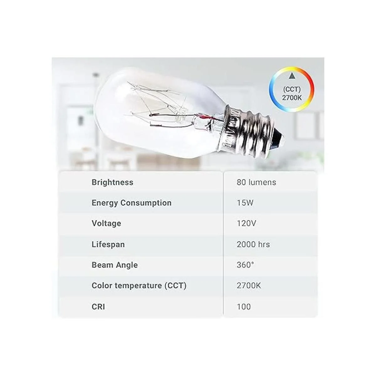 Canamax Bombilla de roca de sal T20 E12 de 15 W 120 V_4