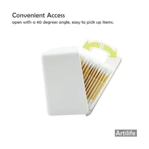 Artilife Recipientes de baño Qtip para hisopos de algodón_3