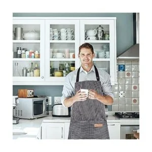 Paquete de 2 delantales delantales de cocina de algodón_6