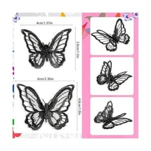 20 parches de mariposa de 2 tamaños apliques de encaje de_2