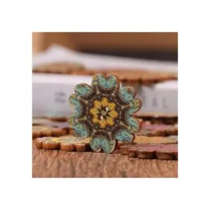 AKOAK 100 botones de madera simples estilo retro botones_2