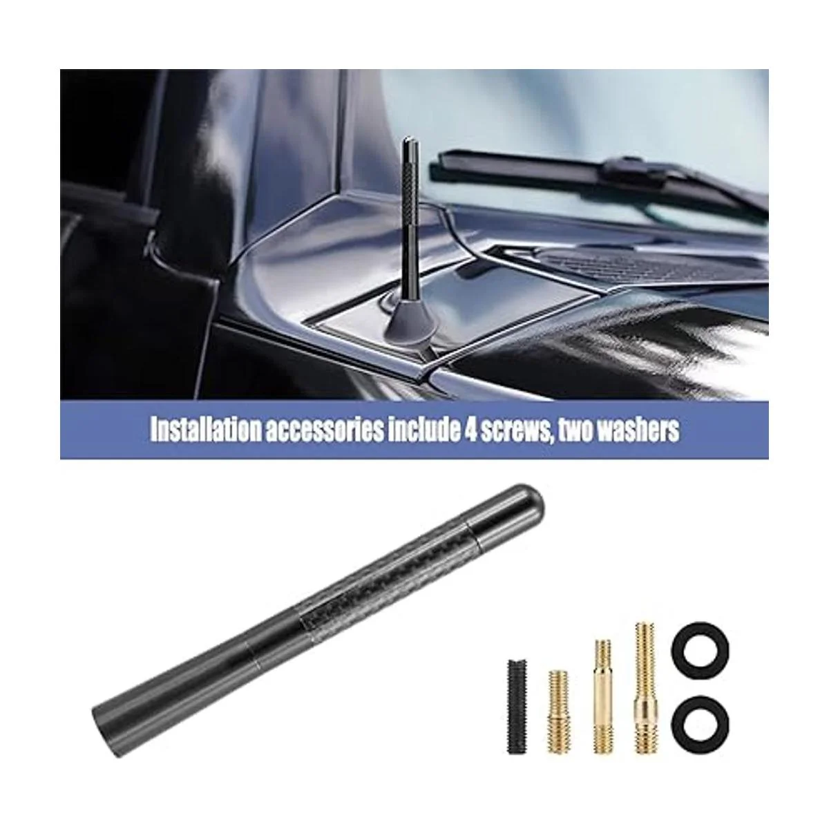 Tecreddy Antena universal para coche mástil de fibra de_4