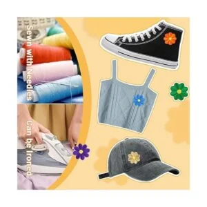 LEEFONE 44 parches para coser con flores de girasol_6